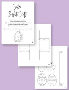 Easter Basket Templates - 25 FREE Printables | Printabulls