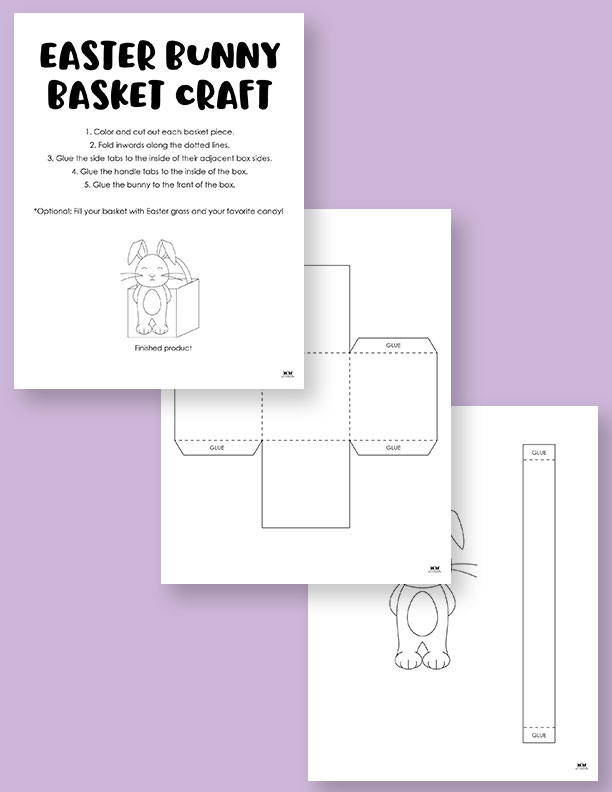 Easter Basket Templates 25 FREE Printables PrintaBulk
