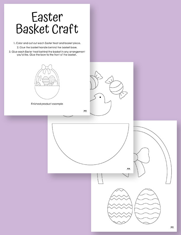 Printable Easter Basket Template  Easter basket template, Easter basket  pattern, Easter templates