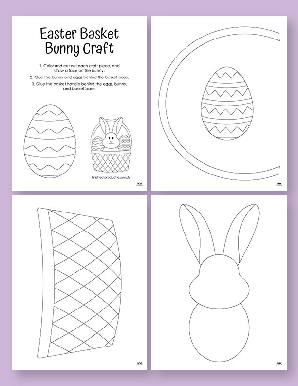 Easter Basket Templates 25 FREE Printables Printabulls