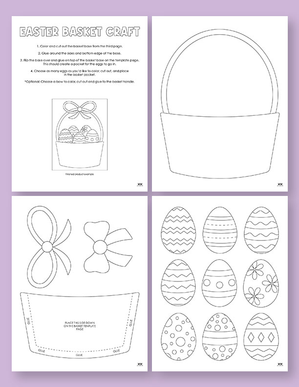Easter Basket Templates 25 FREE Printables PrintaBulk