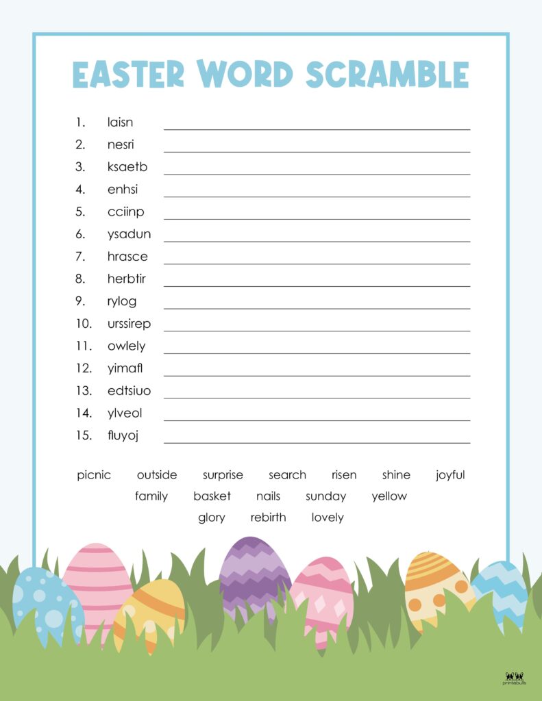 Printable-Easter-Word-Scramble-Medium-2