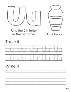 Letter U Worksheets - 50 FREE Printables - PrintaBulk