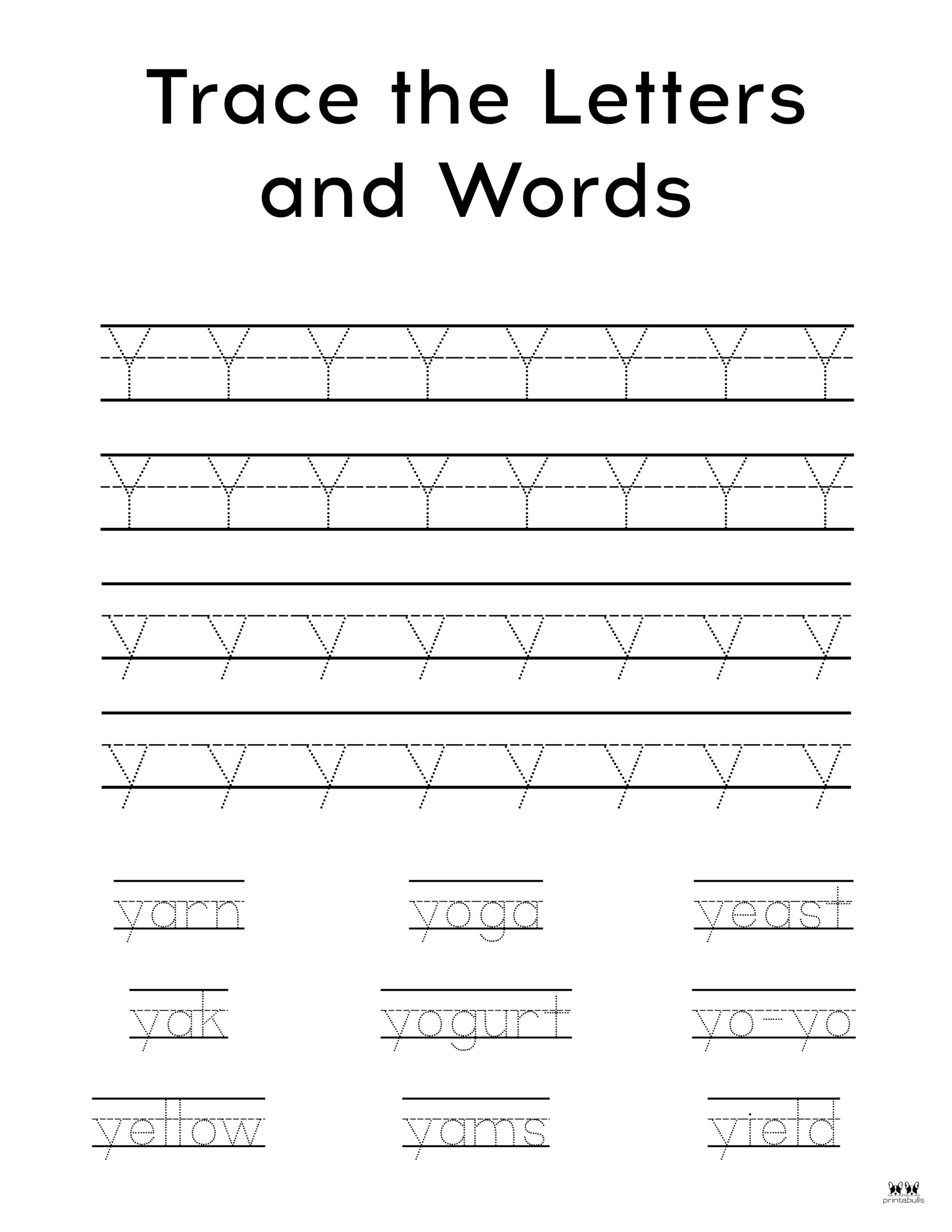 Letter Y Worksheets 50 FREE Printables Printabulls