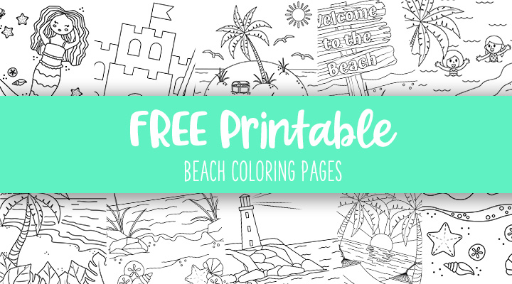 Adult Coloring Pages - set of free ocean inspired printables