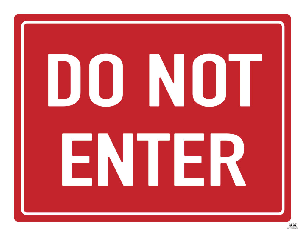 printable enter sign