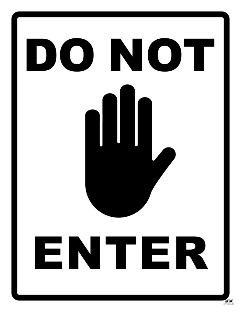 printable enter sign