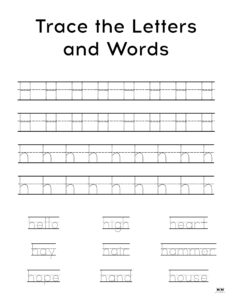 Letter H Worksheets - 50 FREE Printables - PrintaBulk
