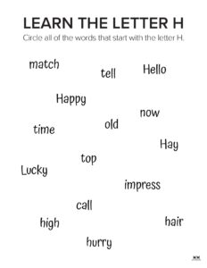 Letter H Worksheets - 50 FREE Printables | Printabulls
