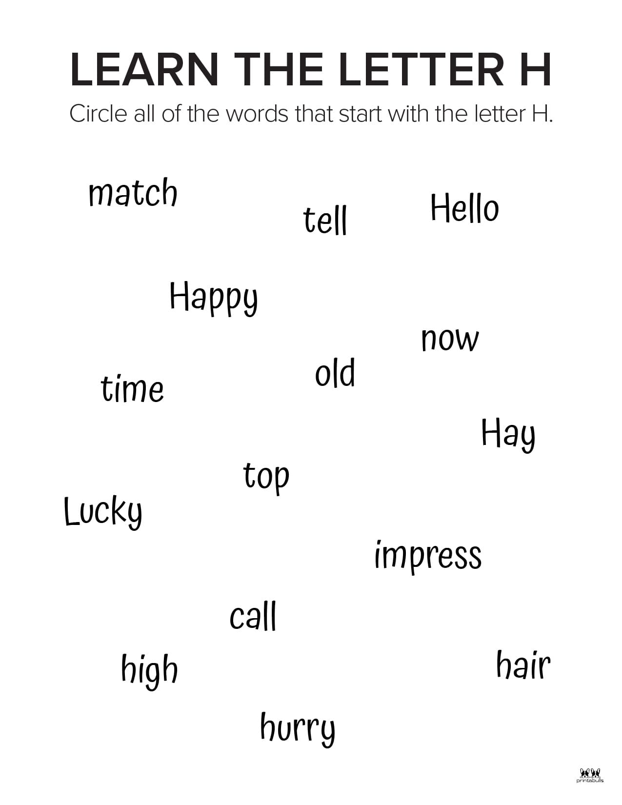 Letter H Worksheets - 50 FREE Printables | Printabulls