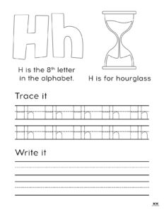 Letter H Worksheets - 50 FREE Printables - PrintaBulk