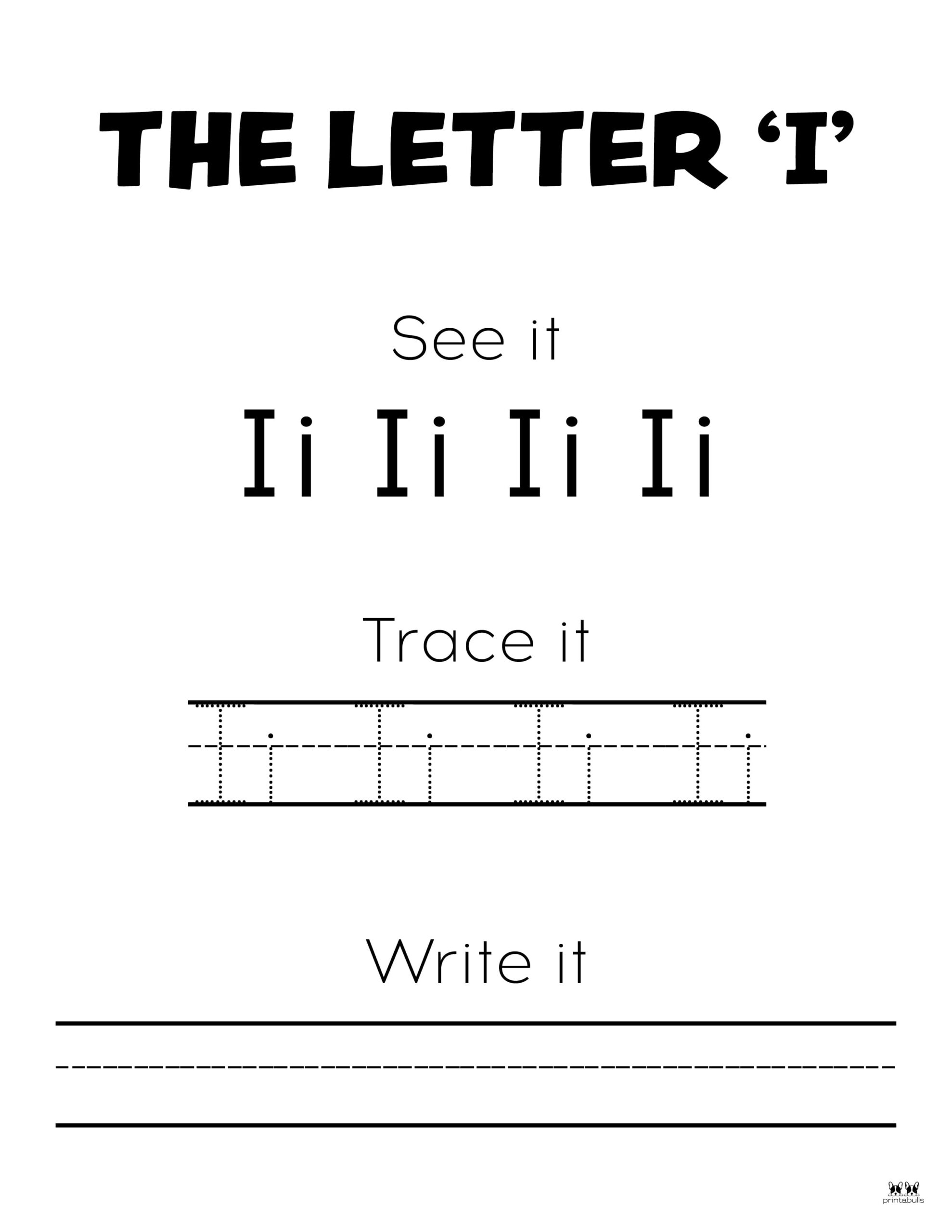 Letter I Free Printable Worksheets Letter I Free Printable Worksheets