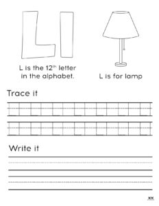 Letter L Worksheets - 50 FREE Printables - PrintaBulk