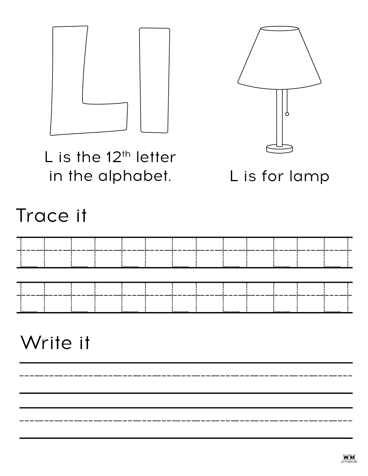 Letter L Worksheets - 50 FREE Printables | Printabulls