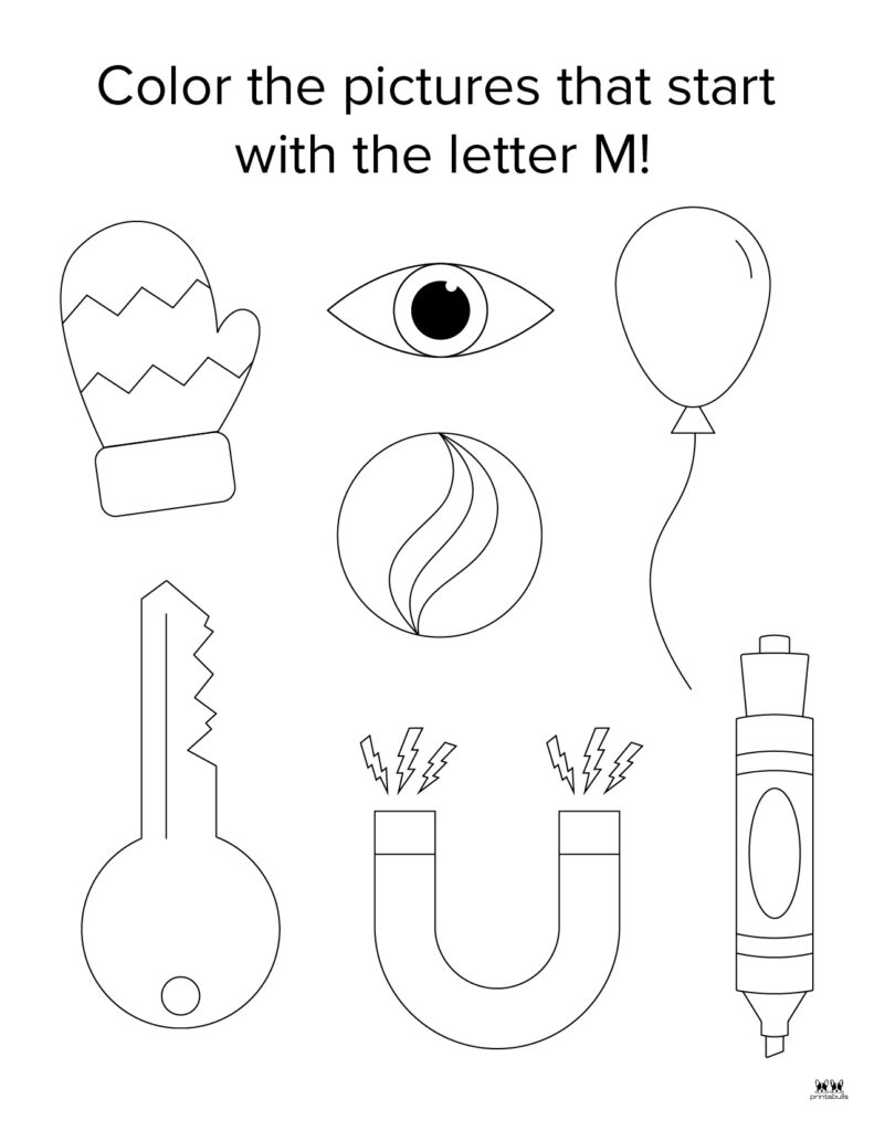 Beginning Letter M Worksheet