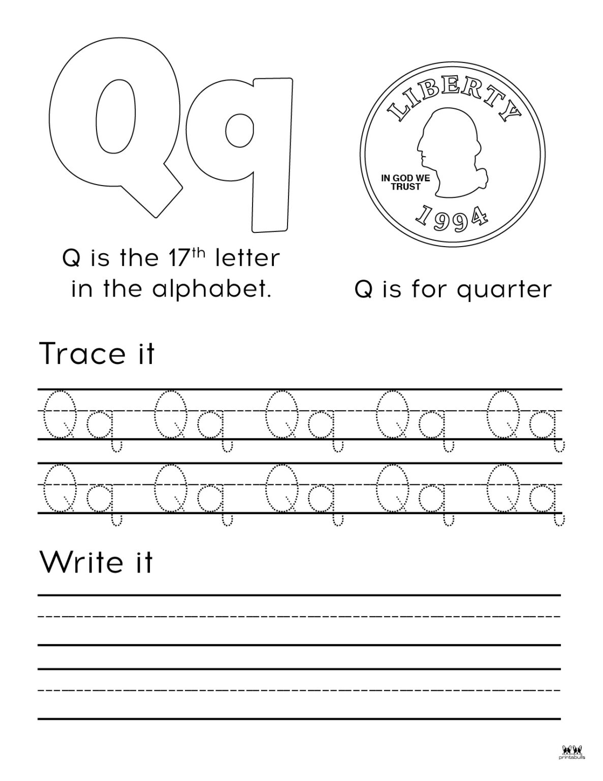 Letter Q Worksheets - 50 FREE Printables | Printabulls