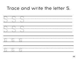 Letter S Worksheets - 50 FREE Printables | Printabulls