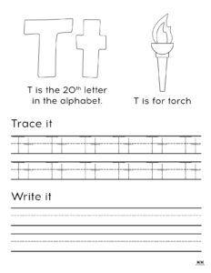 Letter T Worksheets - 50 FREE Printables | Printabulls