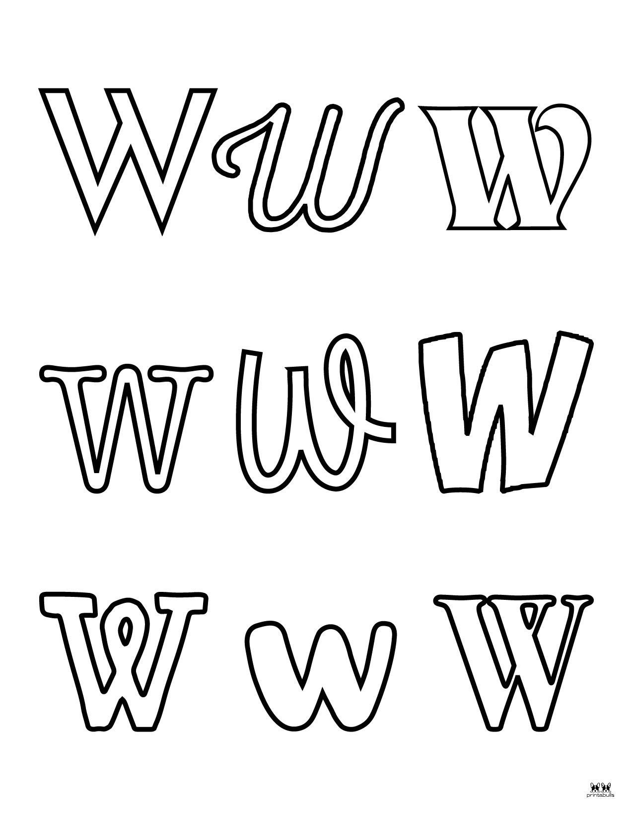 Letter W Worksheets - 50 FREE Printables | Printabulls