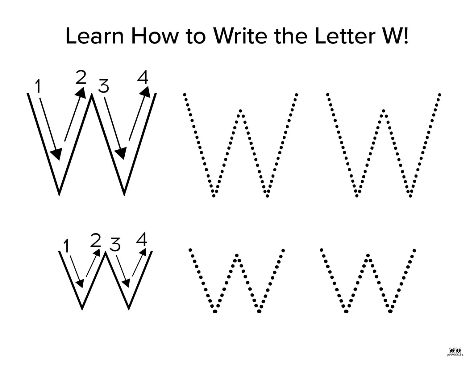 Letter W Worksheets - 50 FREE Printables | Printabulls