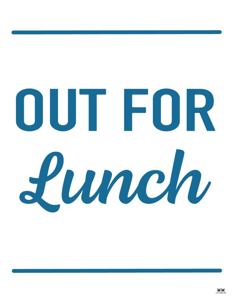 Out To Lunch Signs 15 FREE Signs Printabulls