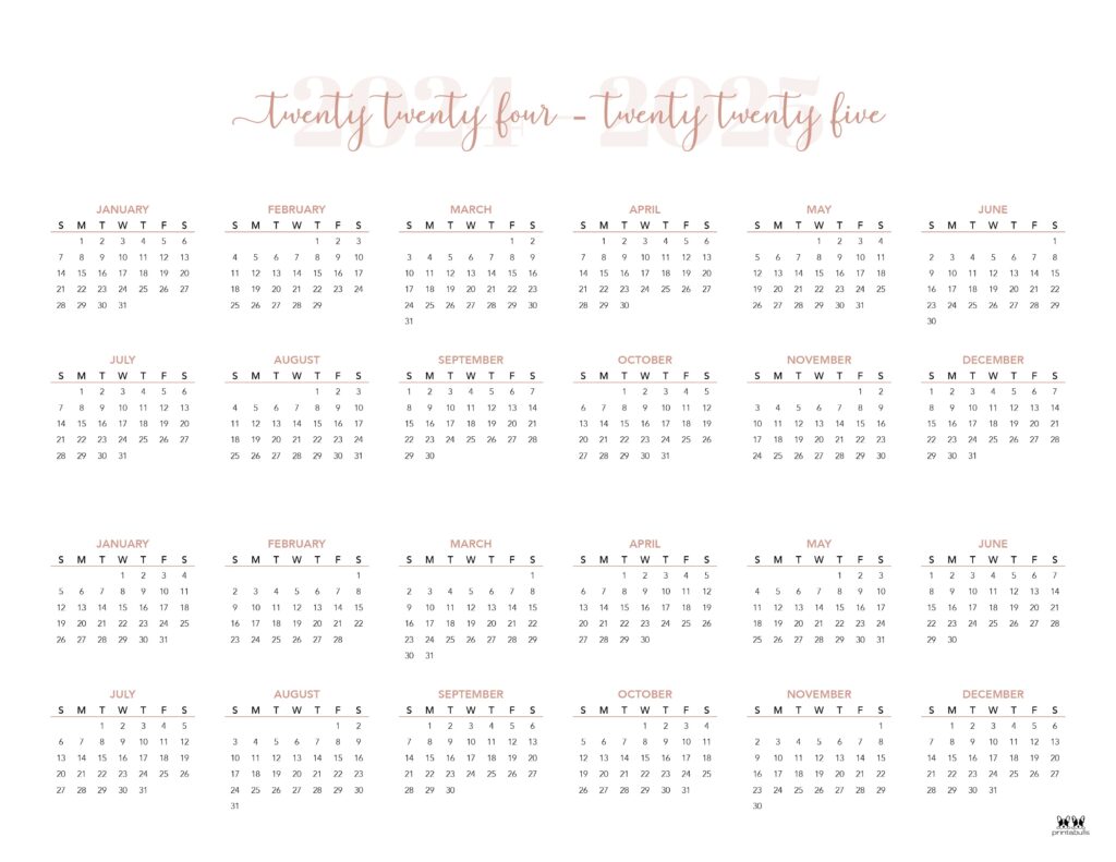 Printable-2024-2025-Two-Year-Calendar-Landscape-Style-5