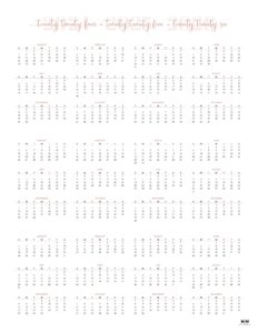 2024-2026 Three Year Calendars - 10 FREE Printables - PrintaBulk