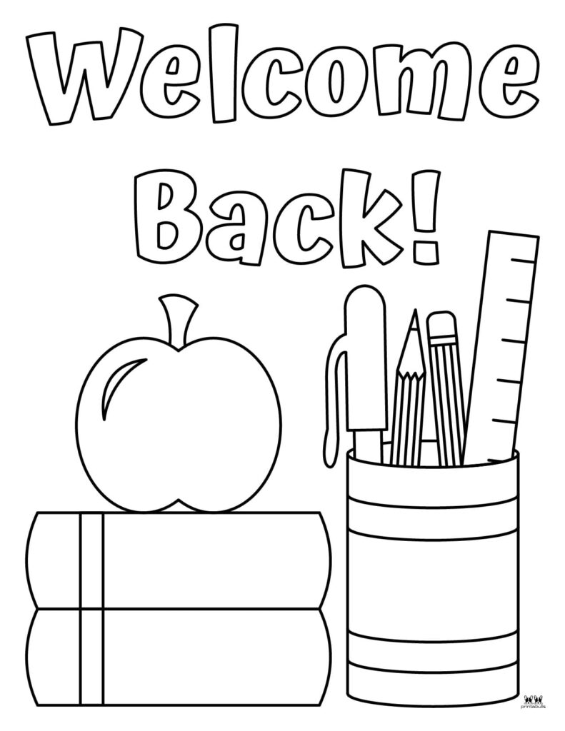 Kid Color Pages: Back to School