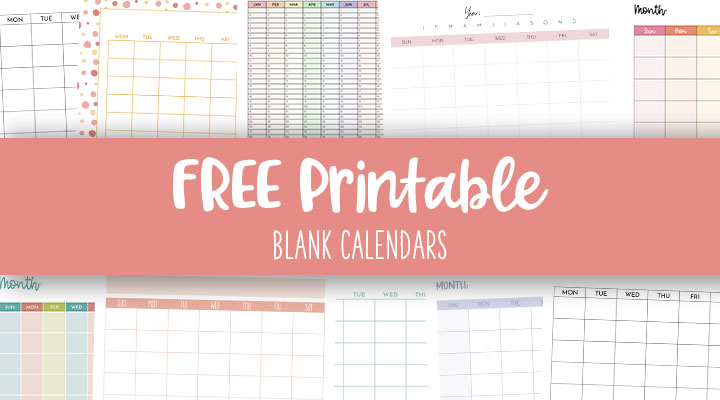 Blank Calendars 15 FREE Printables Printabulls