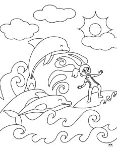 Dolphin Coloring Pages &amp; Templates - 28 FREE Pages | Printabulls