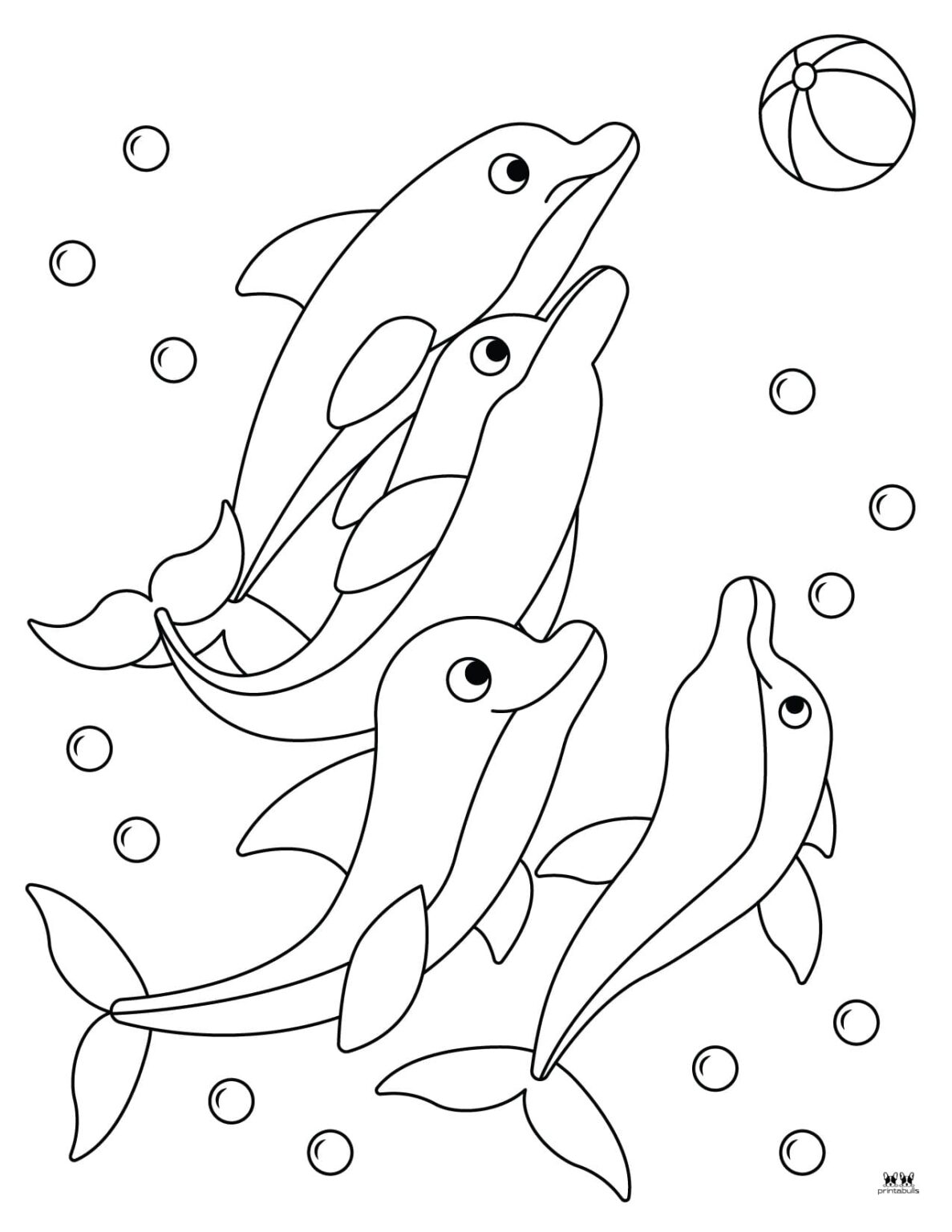 Dolphin Coloring Pages &amp; Templates - 28 FREE Pages | Printabulls