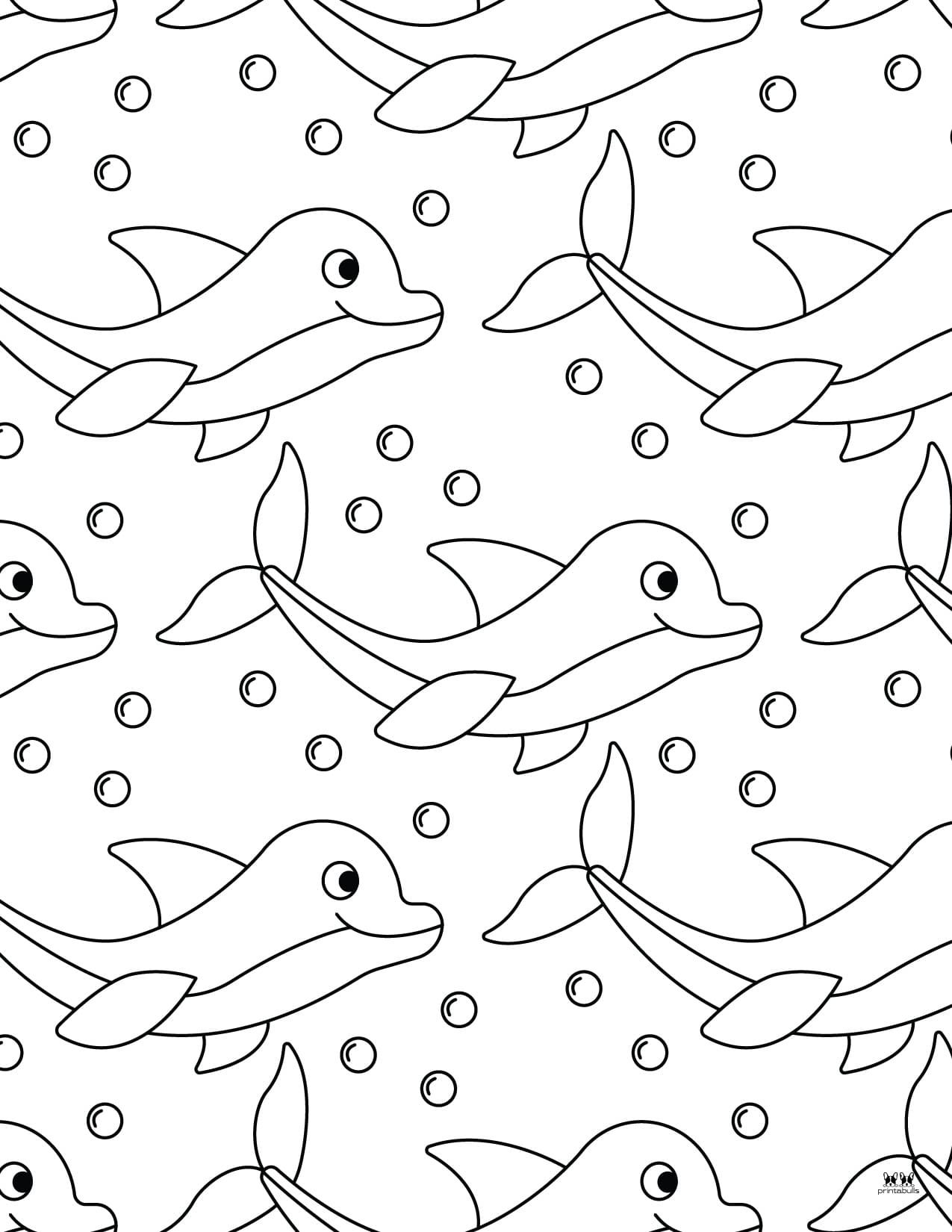 Dolphin Coloring Pages &amp; Templates - 28 FREE Pages | Printabulls
