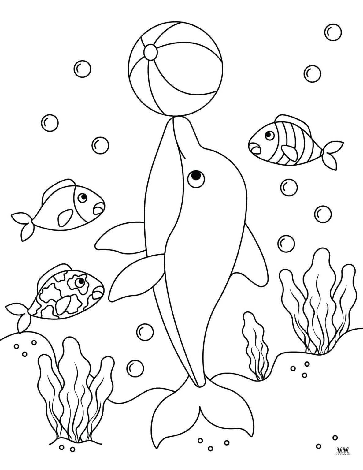 Dolphin Coloring Page Printable Dolphin Coloring Page Printable