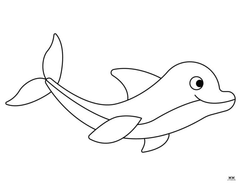Dolphin Coloring Pages &amp; Templates - 28 FREE Pages | Printabulls