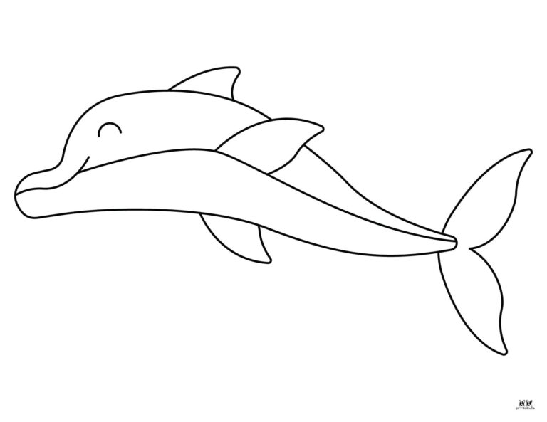 Dolphin Coloring Pages &amp; Templates - 28 FREE Pages | Printabulls