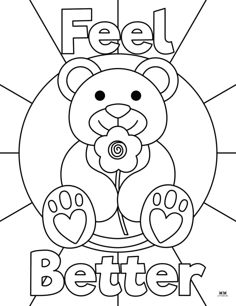 Get Well Soon Coloring Pages - 15 FREE Pages - PrintaBulk