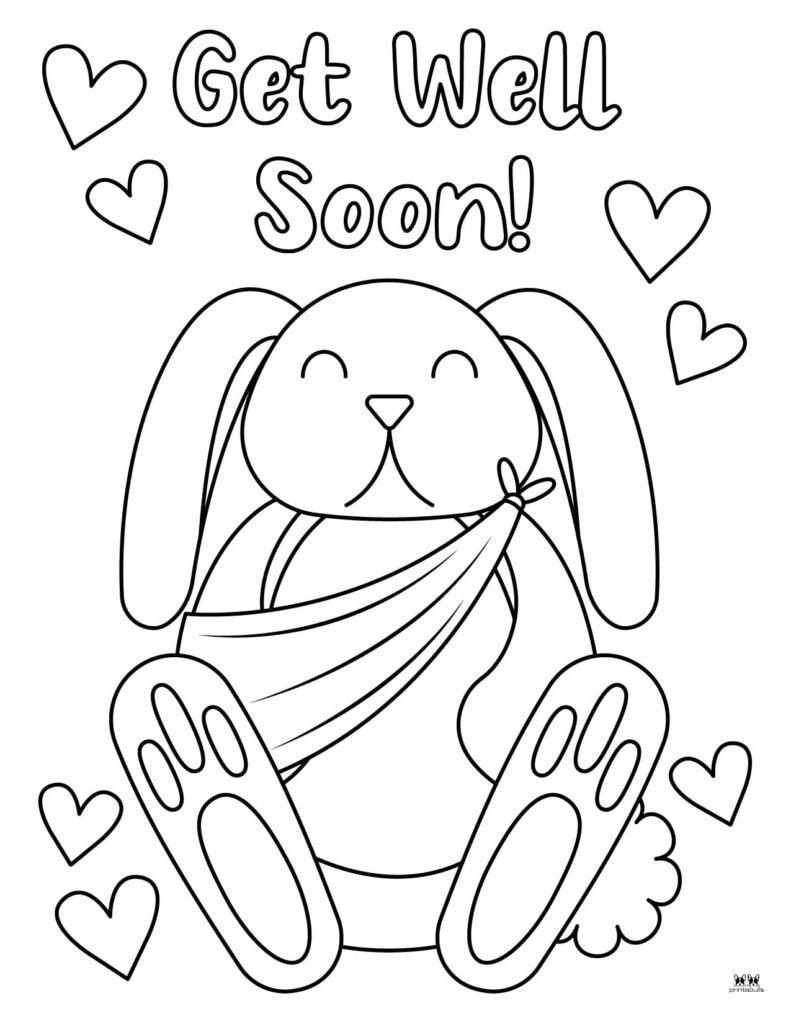 Get Well Soon Coloring Pages - 15 FREE Pages - PrintaBulk