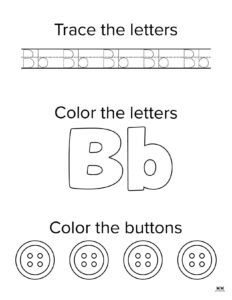 Letter B Worksheets - 50 FREE Printables - PrintaBulk