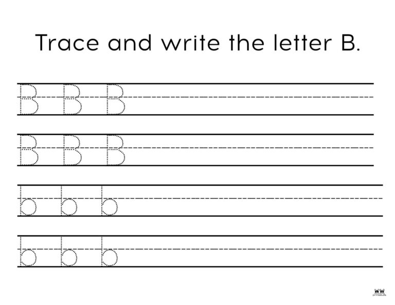 Letter B Worksheets - 50 FREE Printables - PrintaBulk