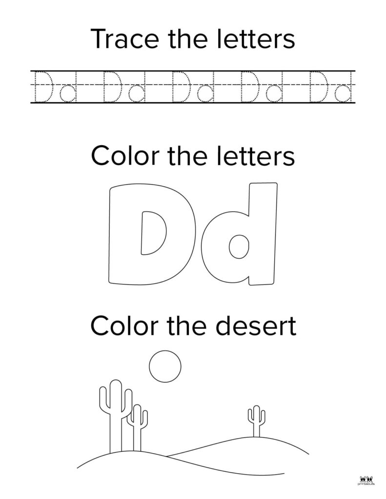 Letter D Worksheets - 50 FREE Printables