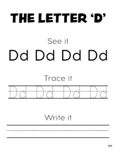Letter D Worksheets - 50 FREE Printables | Printabulls