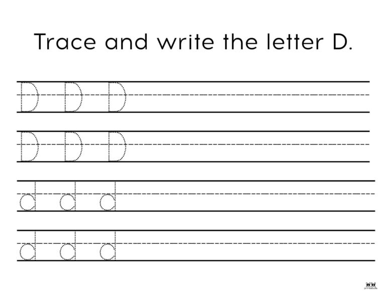 Letter D Worksheets - 50 FREE Printables | Printabulls