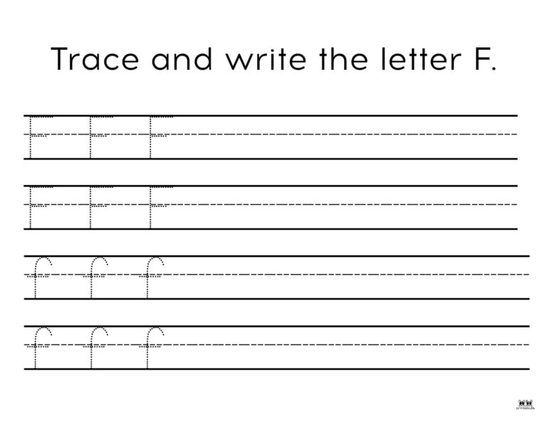 Letter F Worksheets - 50 FREE Printables | Printabulls