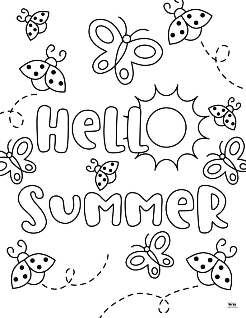 Summer Printable Coloring Pages