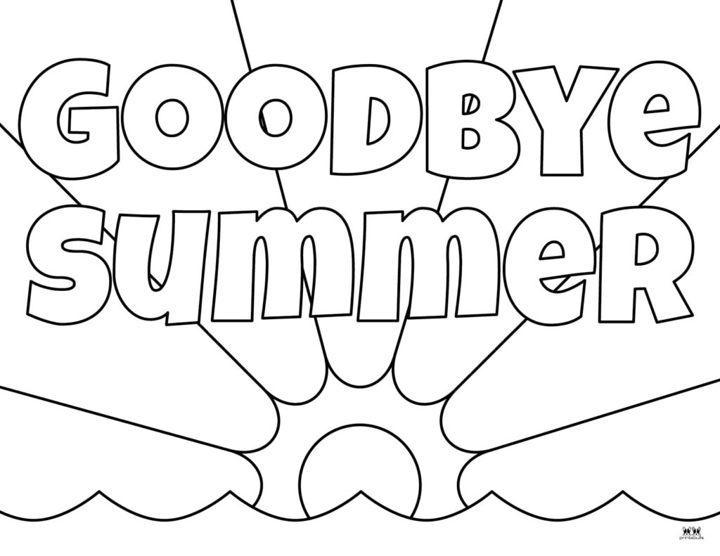 goodbye coloring pages