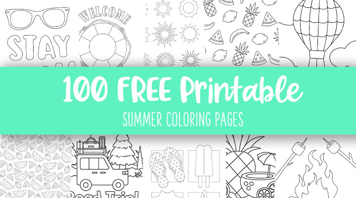 FREE Printable Summer Bucket List Coloring Page