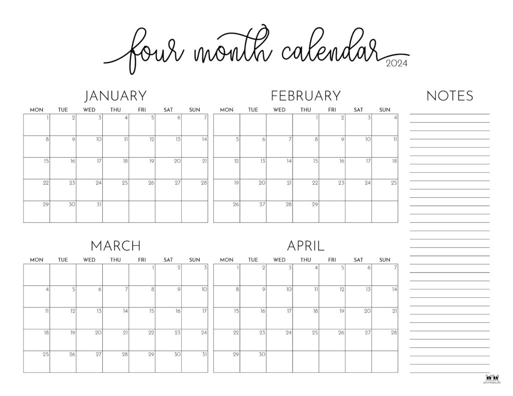 Printable-2024-Four-Month-Calendar-11