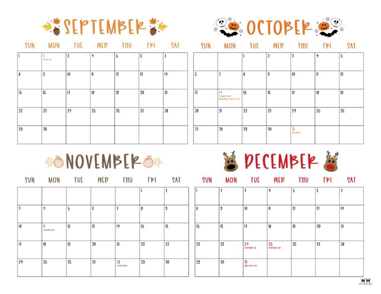 2024 Four Month Calendars 18 - Printable 2024 Four Month Calendar 29 768x593 