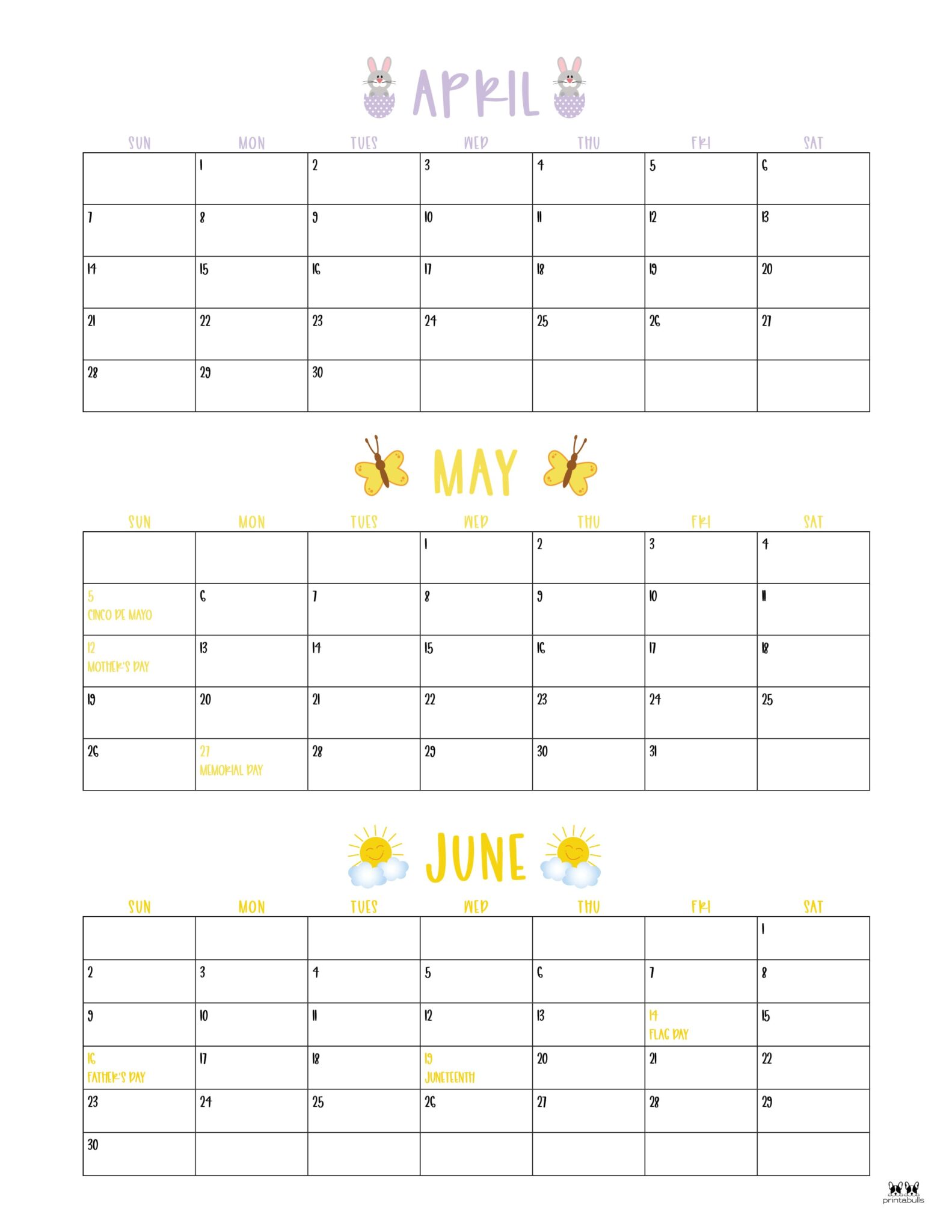 Three Month/Quarterly Calendars - 36 FREE Calendars | Printabulls