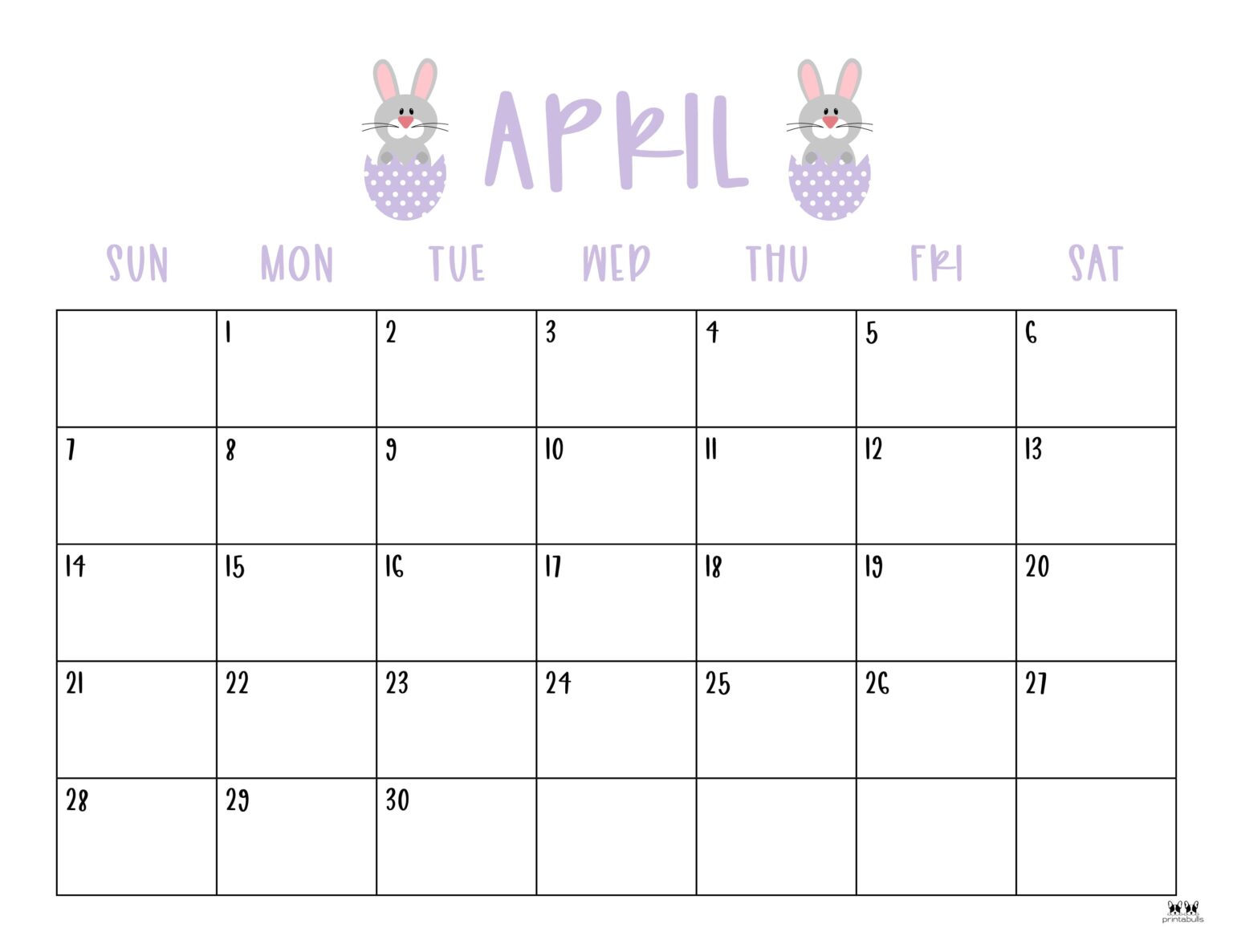 April 2024 Calendars 50 FREE Printables Printabulls